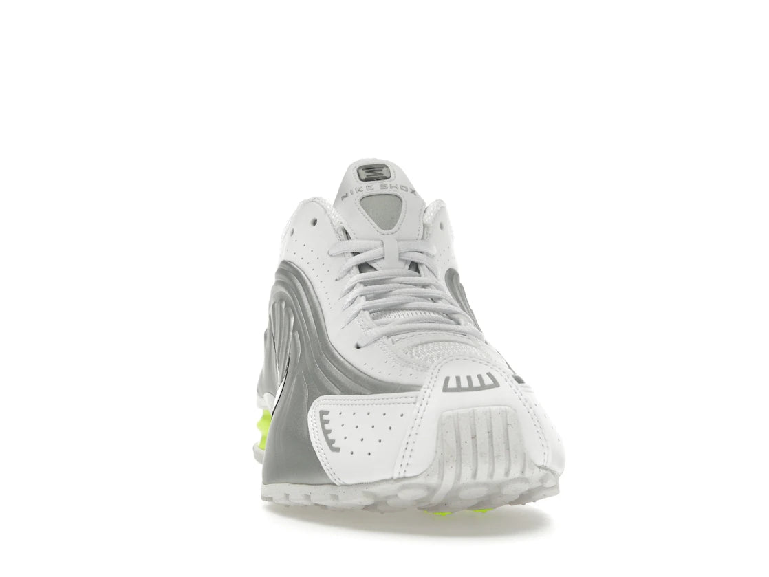 Nike Shox R4 White Metallic Silver Volt (Women's) - vue secondaire A