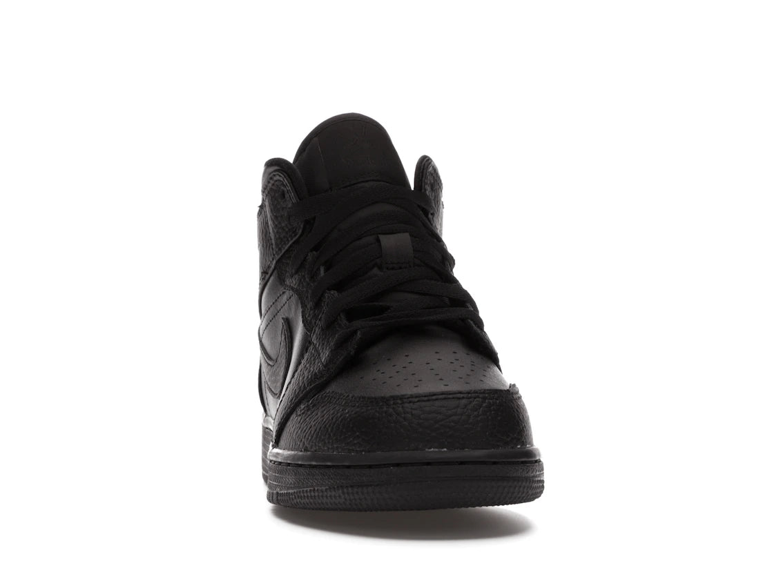Jordan 1 Mid Schwarz (GS) - vue secondaire A