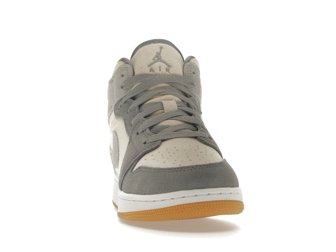 Jordan 1 Mid SE Coconut Milk Particle Grey (GS) - vue secondaire A
