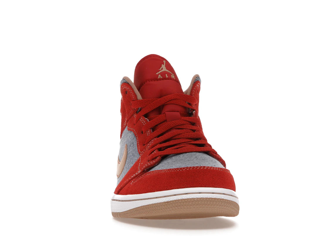 Jordan 1 Mid Denim Rot - vue secondaire A