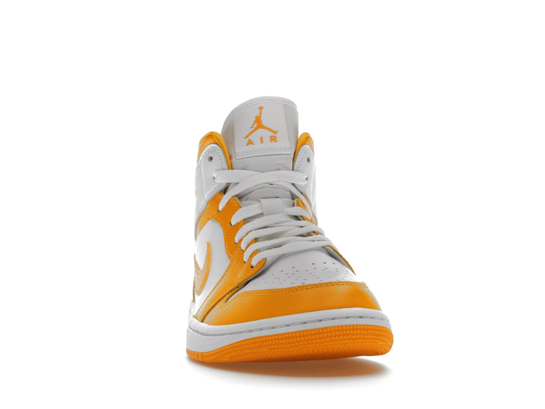Jordan 1 Mid White University Gold (Women's) - vue secondaire A