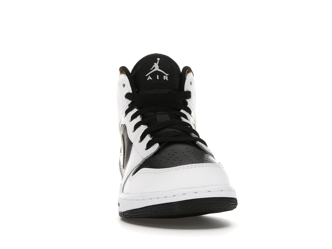 Jordan 1 Mid White Gold Black (GS) - vue secondaire A