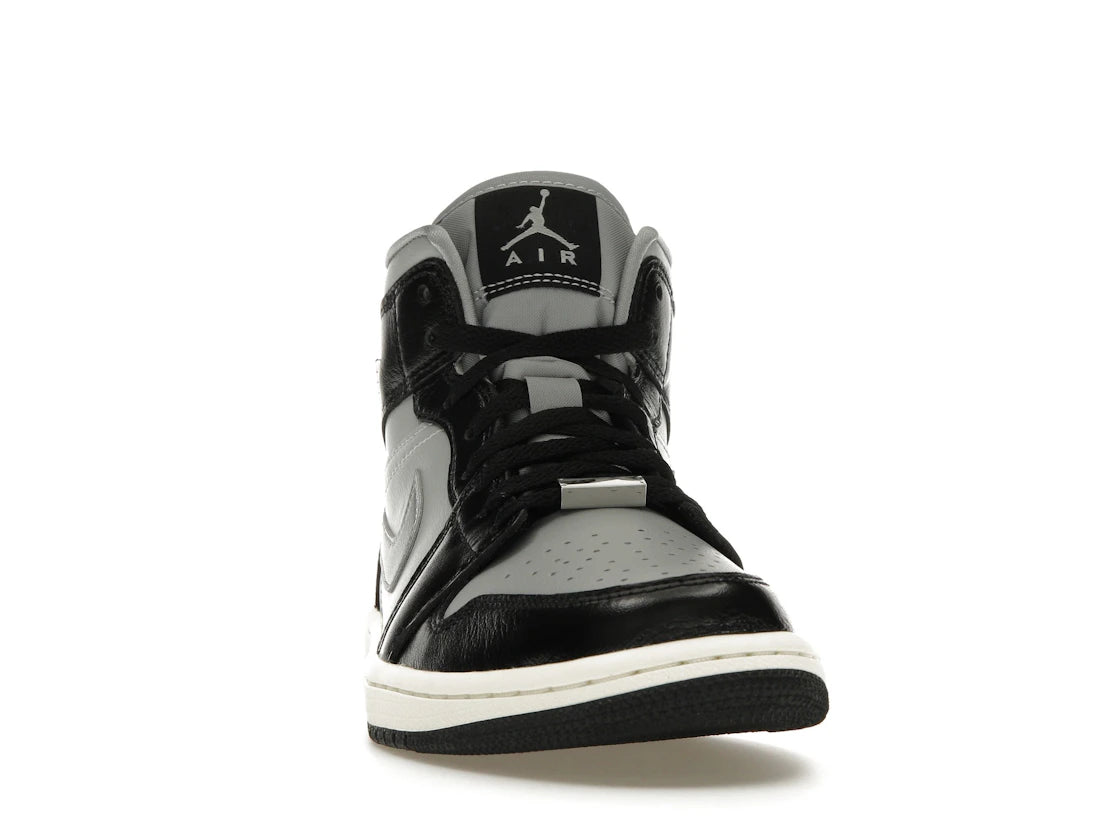 Jordan 1 Mid SE Black Metallic Silver (Women's) - vue secondaire A