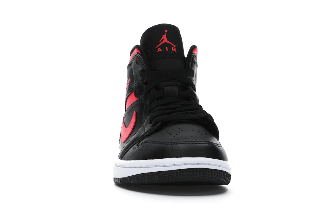 Jordan 1 Mid Black Siren Red (Women's) - vue secondaire A