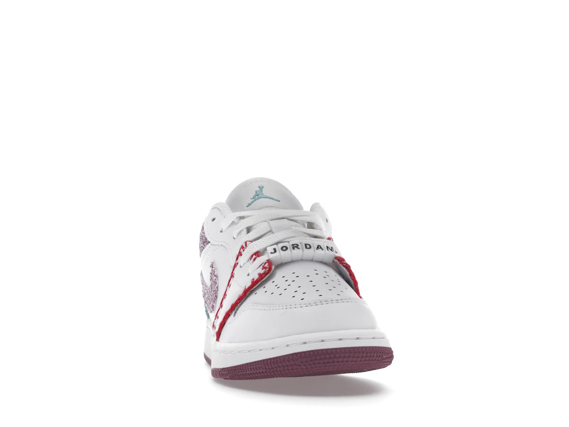 Jordan 1 Low White Light Bordeaux (GS) - vue secondaire A