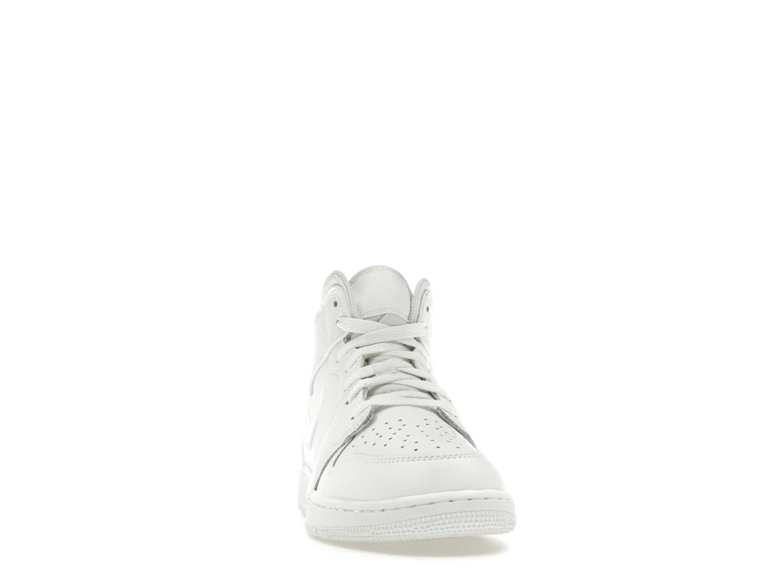 Jordan 1 Mid Triple White (2023) (GS) - vue secondaire A