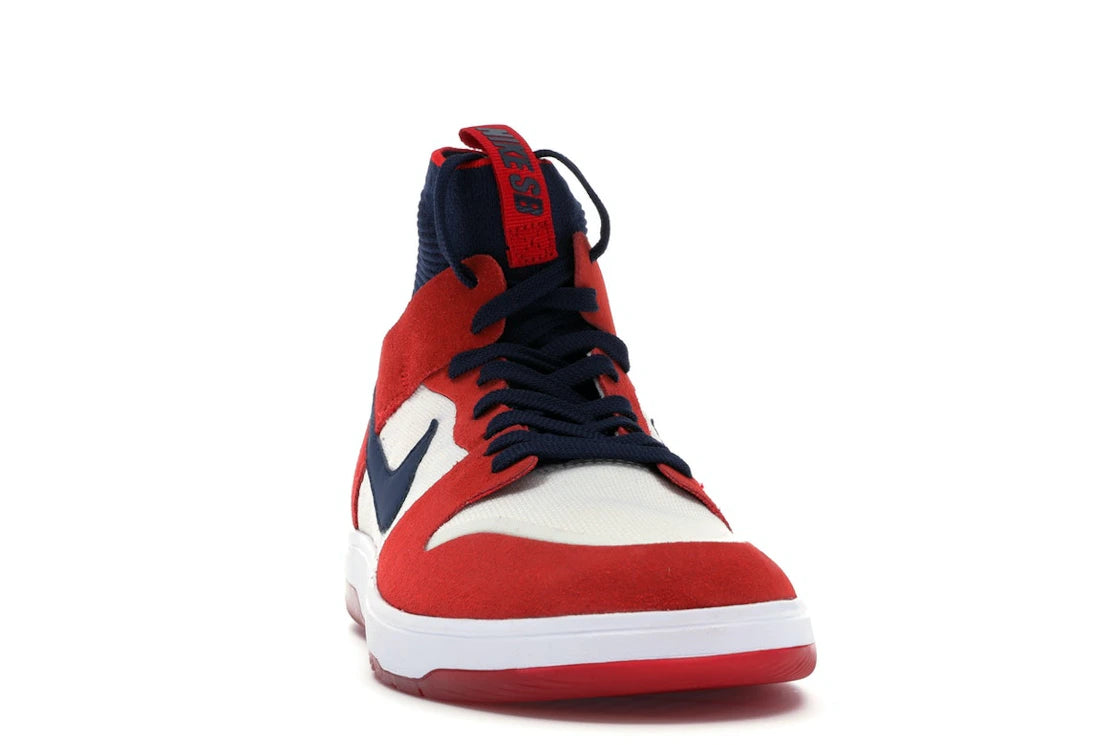 Nike SB Dunk High Elite Rot Marineblau Weiß - vue secondaire A