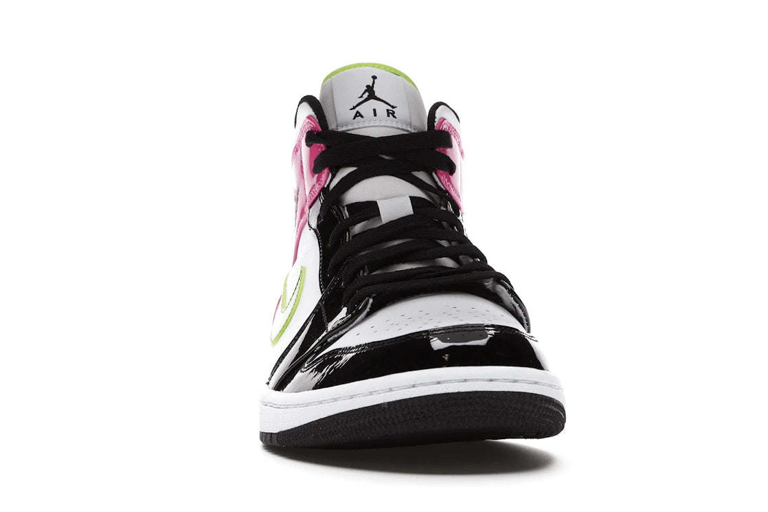 Jordan 1 Mid White Black Cyber Pink - vue secondaire A