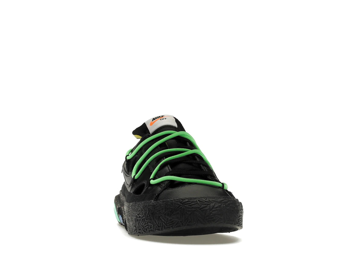 Nike Blazer Low Off-White Black Electro Green - vue secondaire A