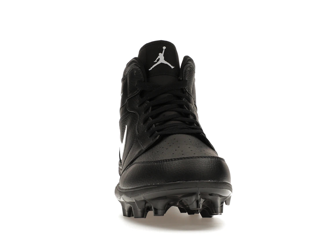 Jordan 1 Mid TD Cleat Schwarz Weiß - vue secondaire A