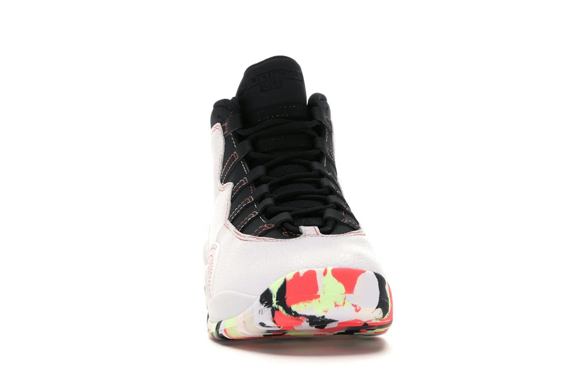 Jordan 10 Retro White Barely Volt Ember Glow (GS) - vue secondaire A