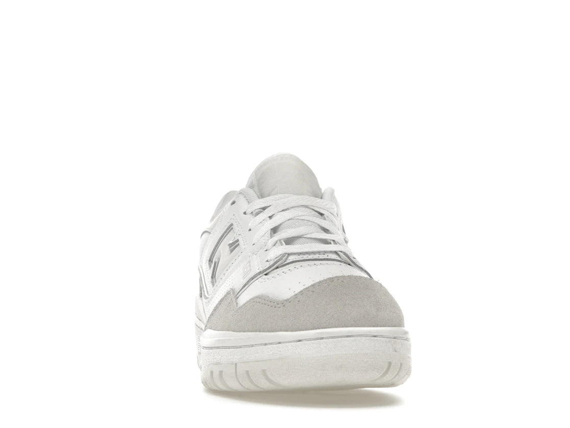 New Balance 550 Weiß Grau Zehenkappe - vue secondaire A