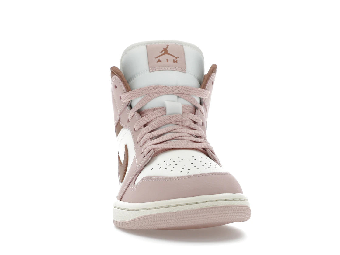 Jordan 1 Mid Pink Oxford Brown (Damen) - vue secondaire A