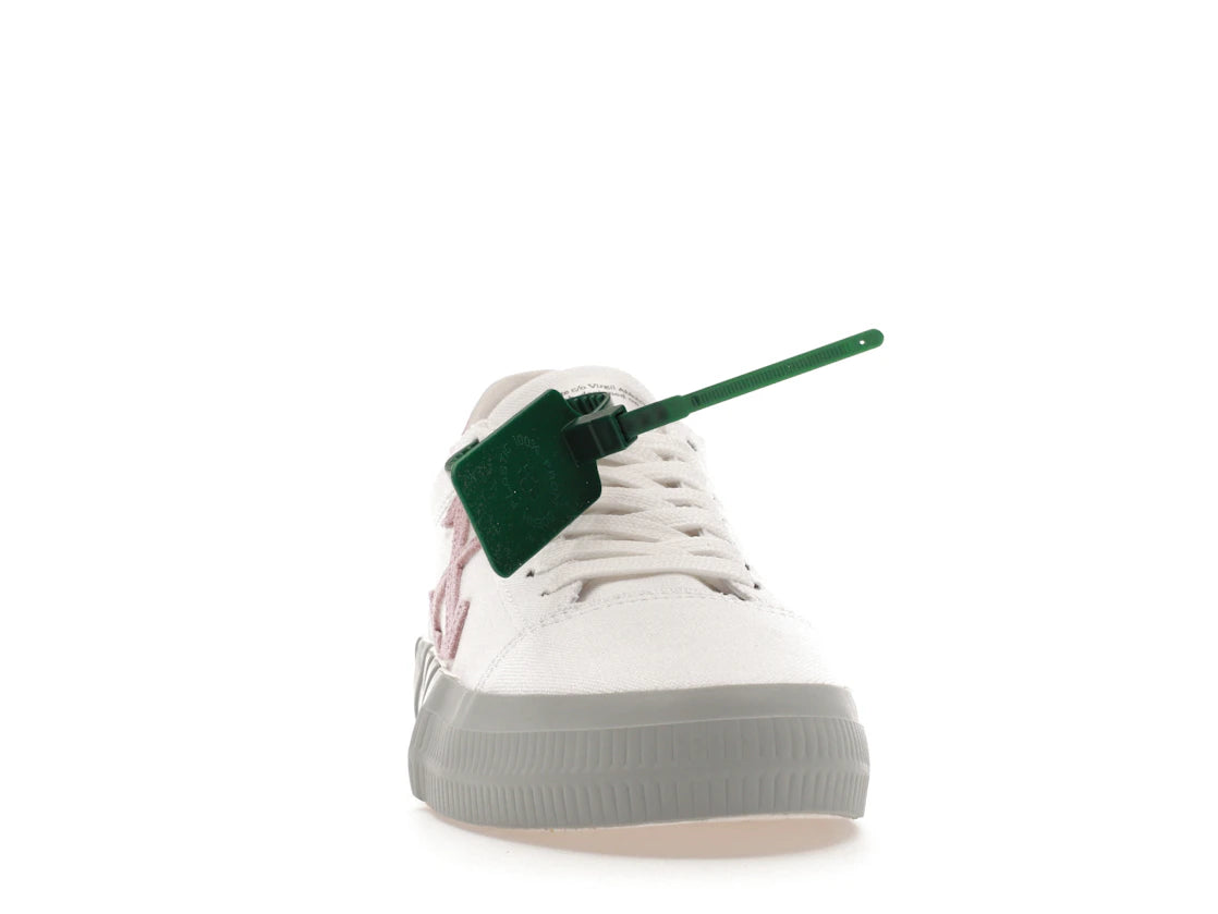 OFF-WHITE Vulc Low Canvas Weiß Hellrosa Grau - vue secondaire A