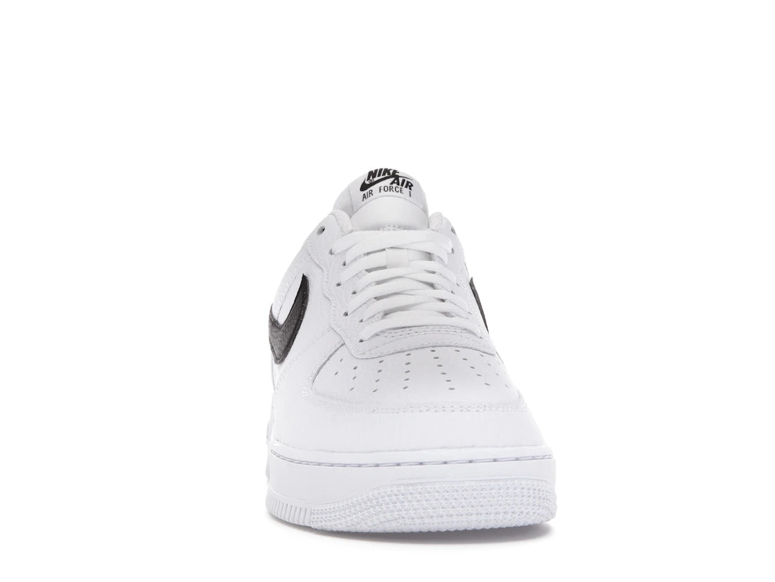 Nike Air Force 1 Low '07 White Black Pebbled Leather - vue secondaire A
