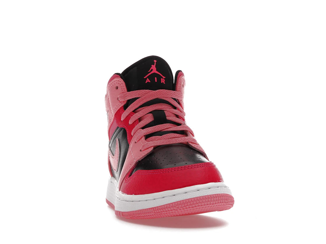 Jordan 1 Mid Coral Chalk (GS) - vue secondaire A