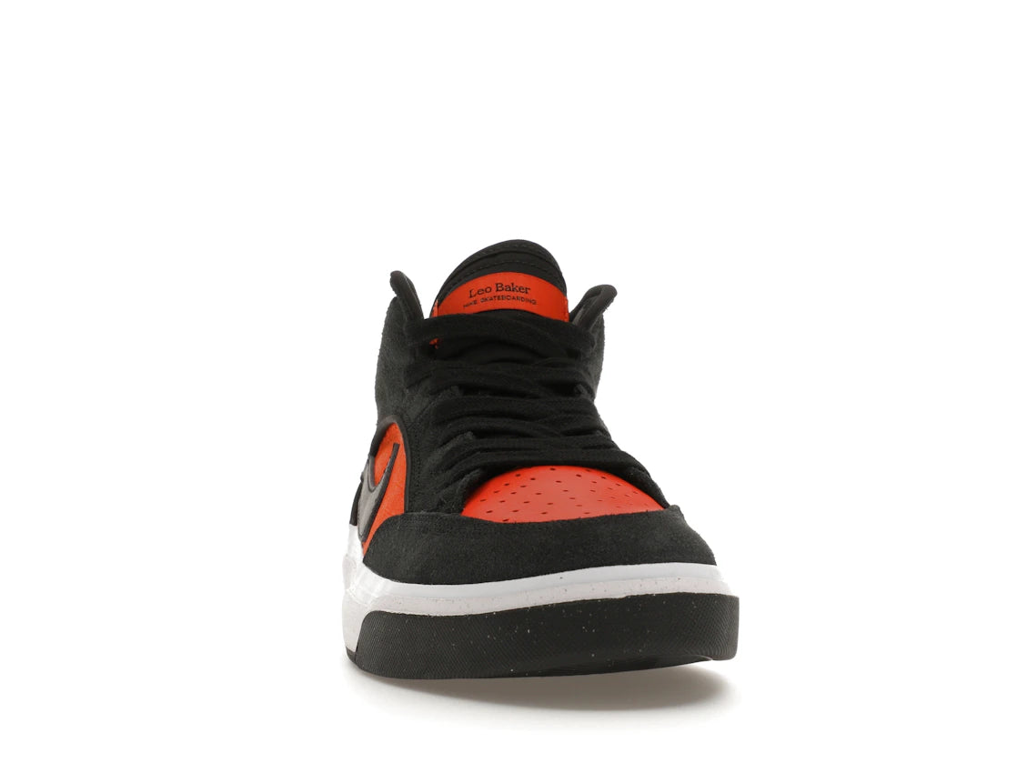 Nike SB React Leo Schwarz/Elektro-Orange - vue secondaire A
