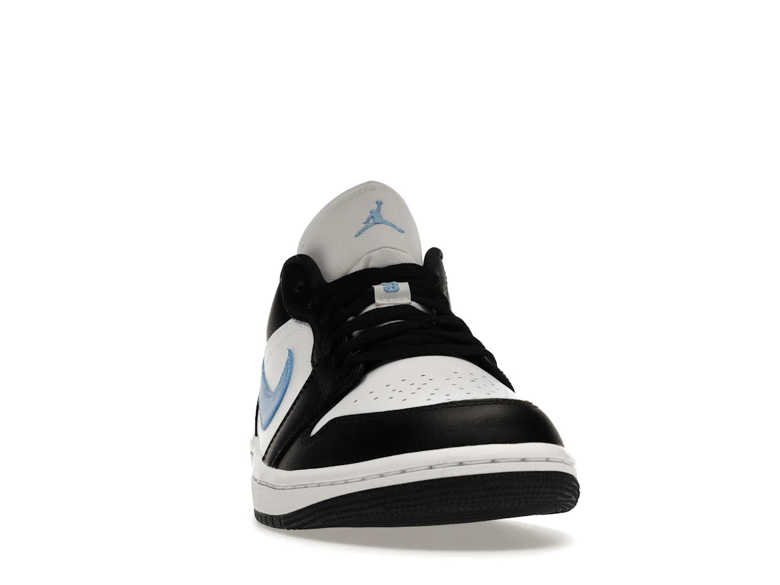 Jordan 1 Low Schwarz Universitätsblau Weiß (Damen) - vue secondaire A