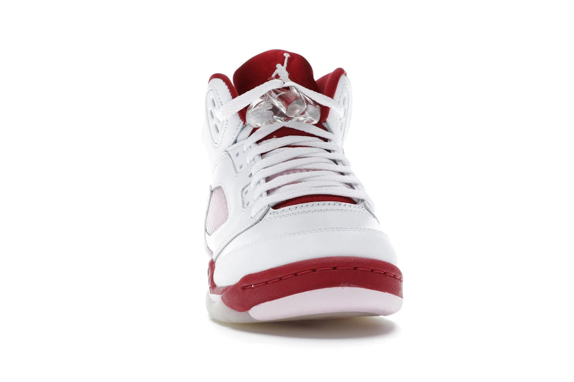 Jordan 5 Retro Weiß Rosa Rot (GS) - vue secondaire A