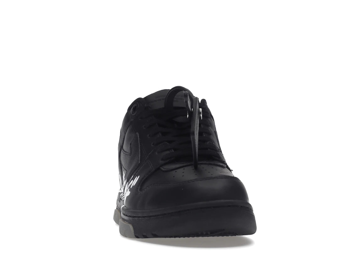 OFF-WHITE Out Of Office OOO "For Walking" Low Tops Black White - vue secondaire A