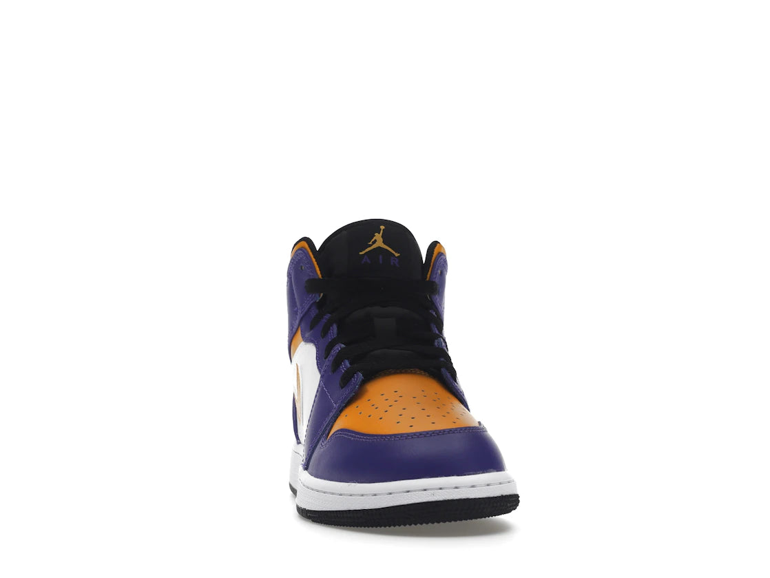 Jordan 1 Mid Lakers (2022) (GS) - vue secondaire A