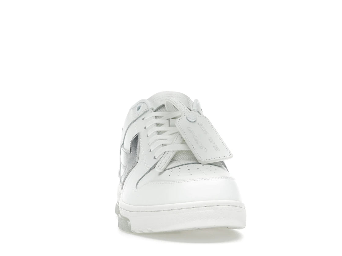 OFF-WHITE Out Of Office OOO Low Tops White Silver - vue secondaire A