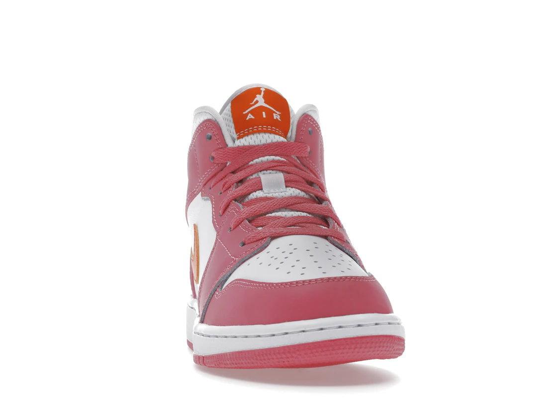 Jordan 1 Mid Pinksicle Safety Orange (GS) - vue secondaire A