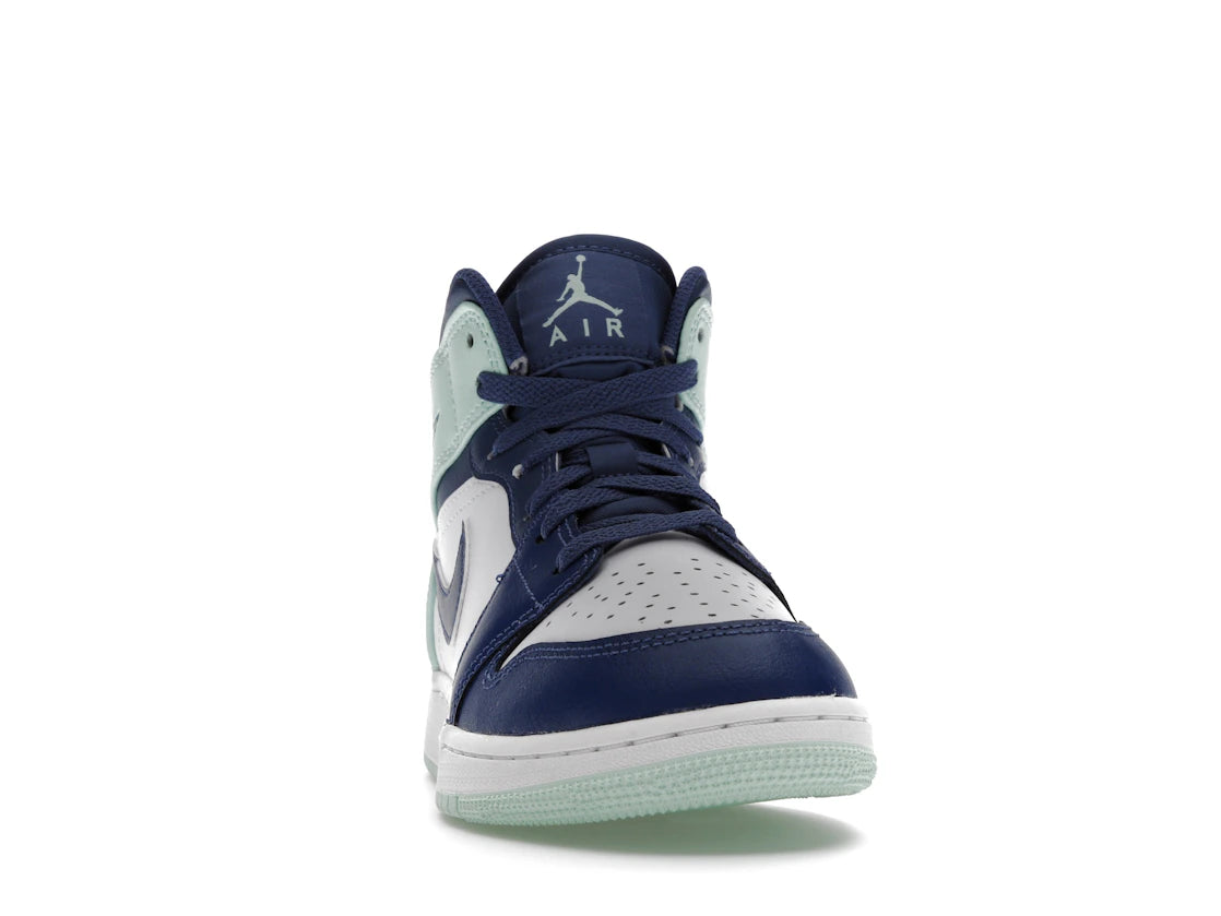 Jordan 1 Mid Mystic Navy Mint Foam (GS) - vue secondaire A
