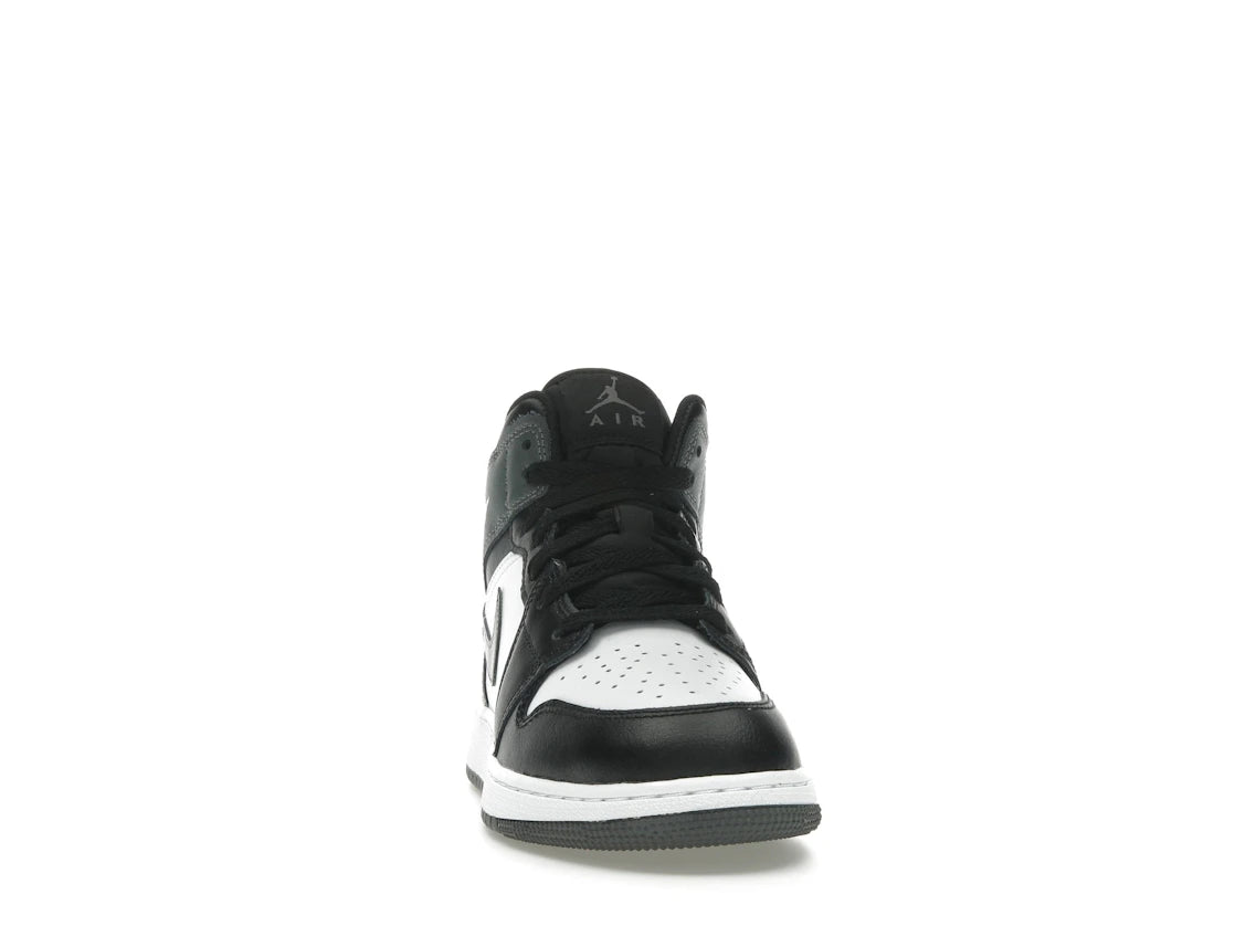 Jordan 1 Mid Schwarz Weiß Eisengrau (GS) - vue secondaire A
