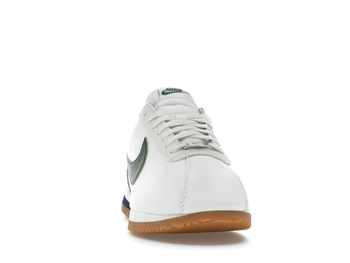 Nike Cortez Leather Summit White Fir Midnight Navy - vue secondaire A