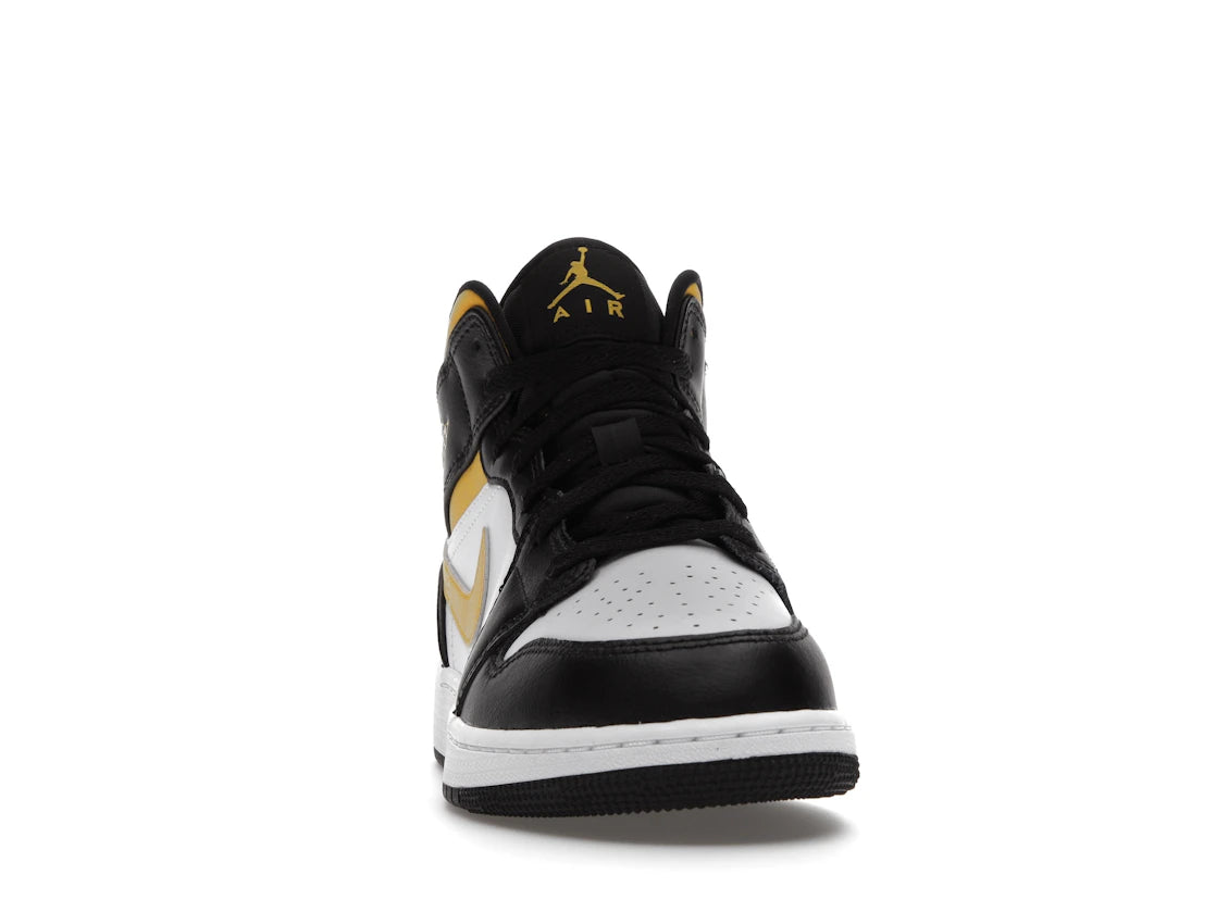 Jordan 1 Mid White Pollen Black (GS) - vue secondaire A