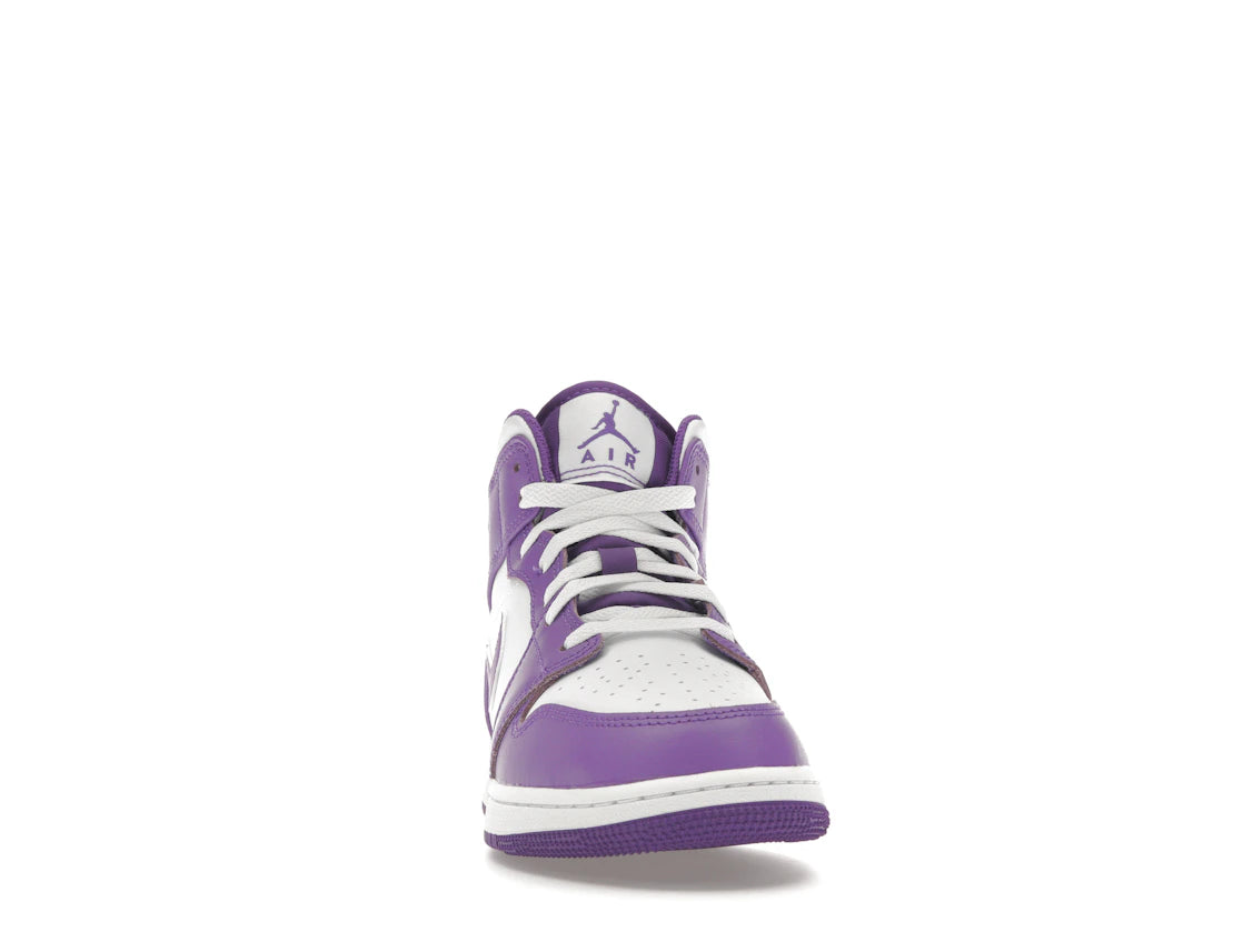 Jordan 1 Mid Purple Venom (GS) - vue secondaire A