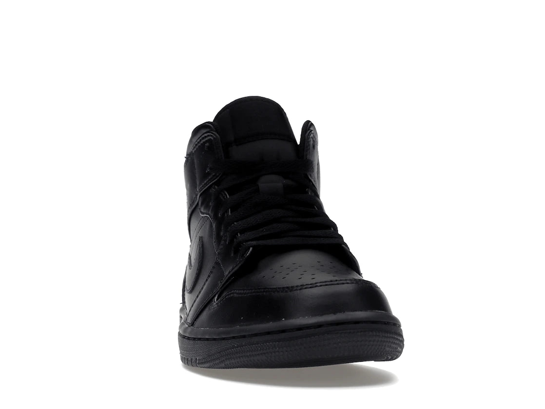 Jordan 1 Mid Triple Black (GS) % - vue secondaire A