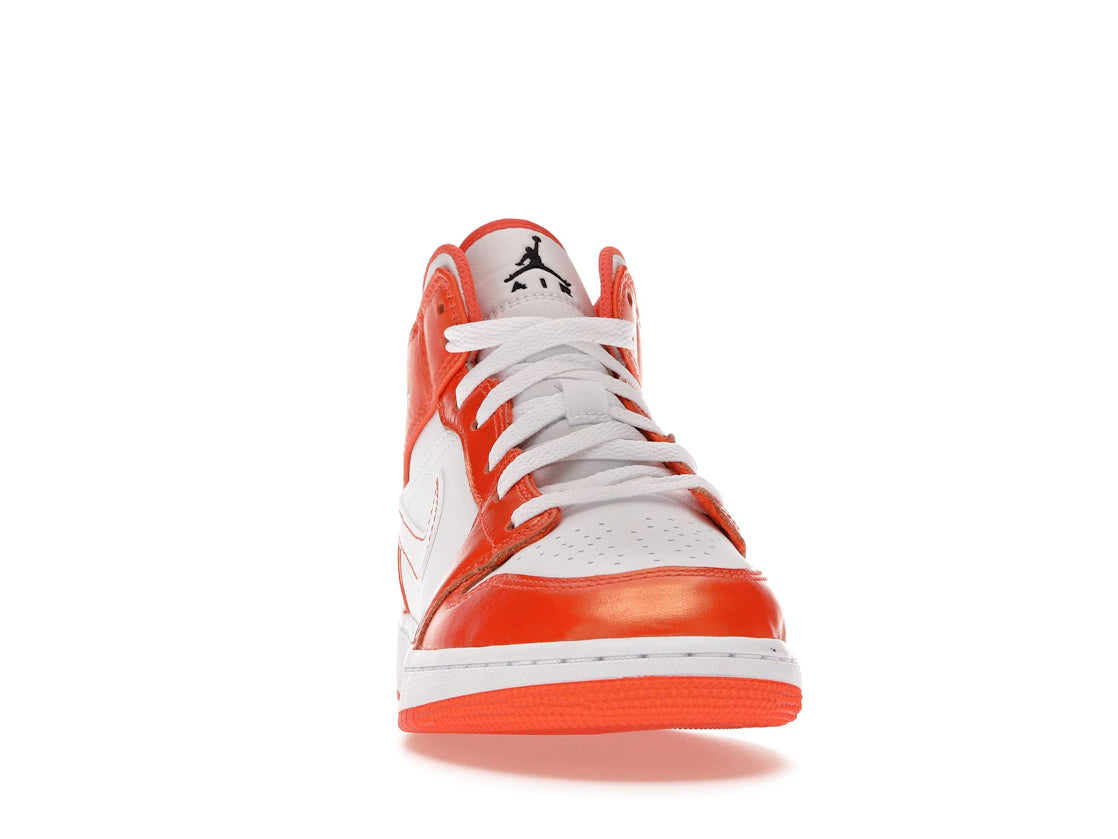 Jordan 1 Mid Metallic Orange (GS) - vue secondaire A