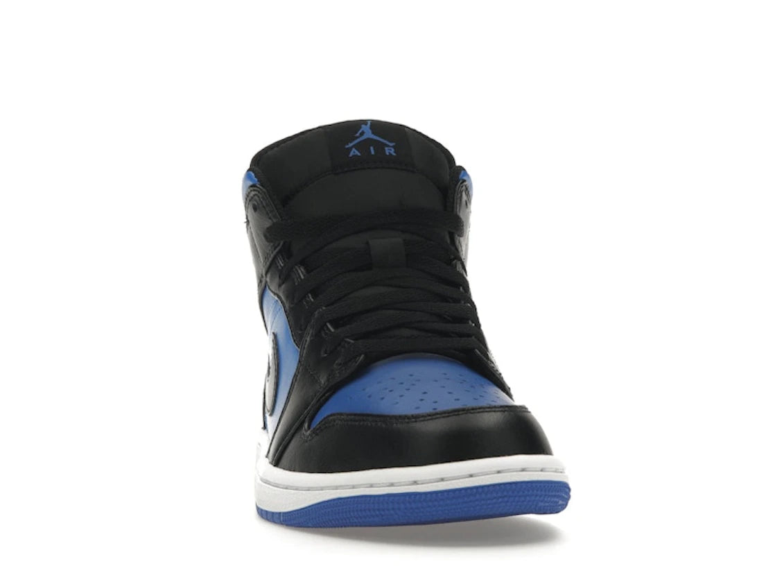 Jordan 1 Mid Schwarz Königsblau - vue secondaire A