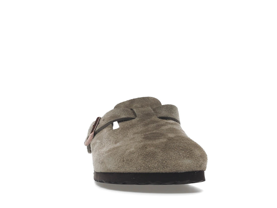 Birkenstock Boston Soft Footbed Suede Taupe (Narrow Fit) - vue secondaire A