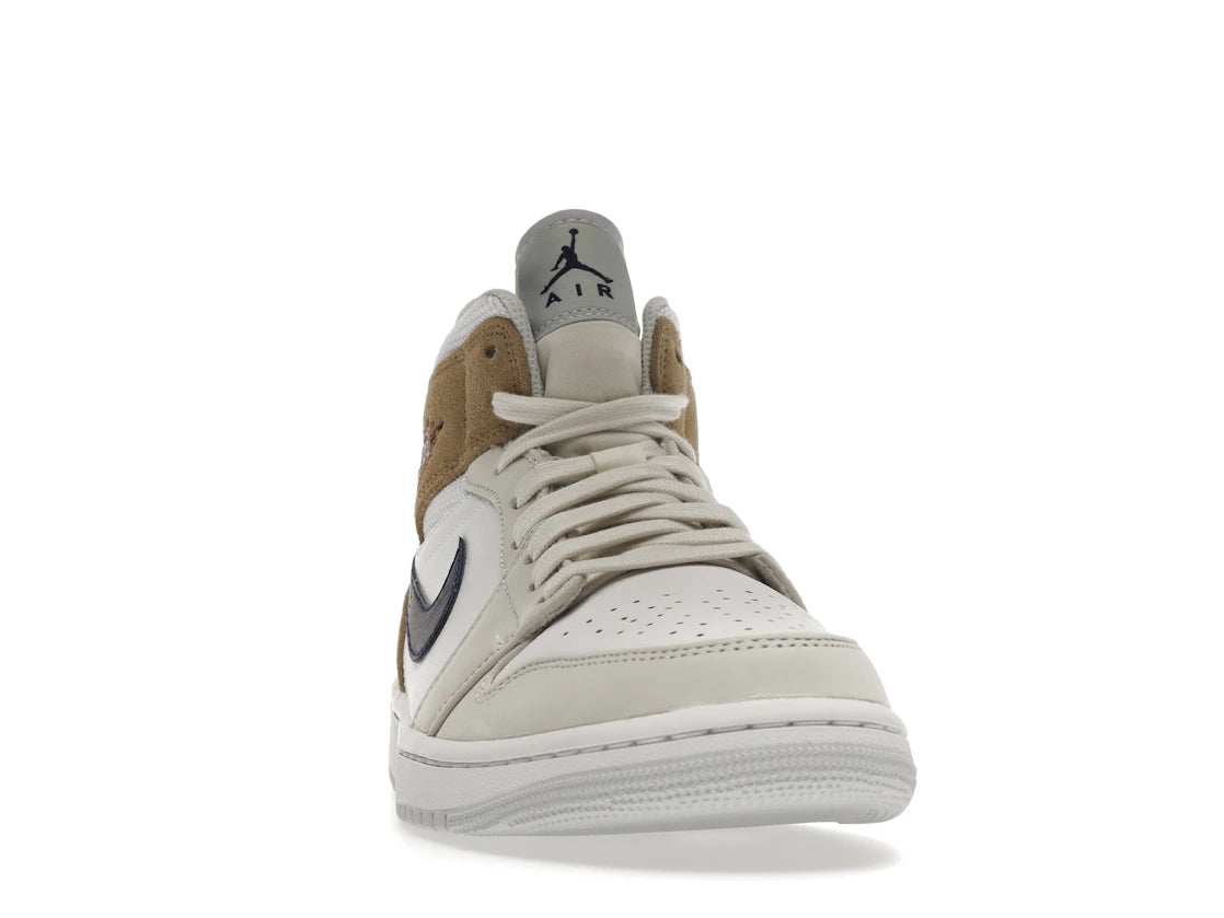 Jordan 1 Mid Tan Suede - vue secondaire A