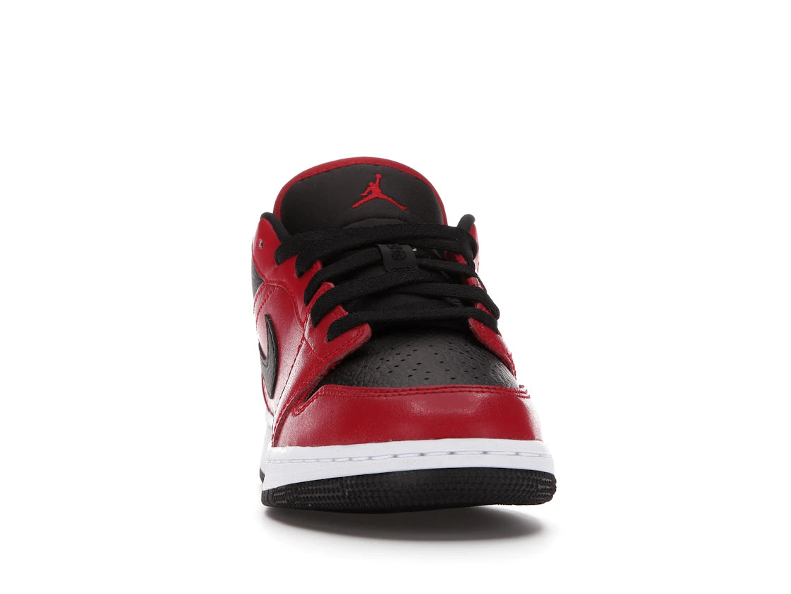 Jordan 1 Low Gym Red Black Pebbled (GS) - vue secondaire A