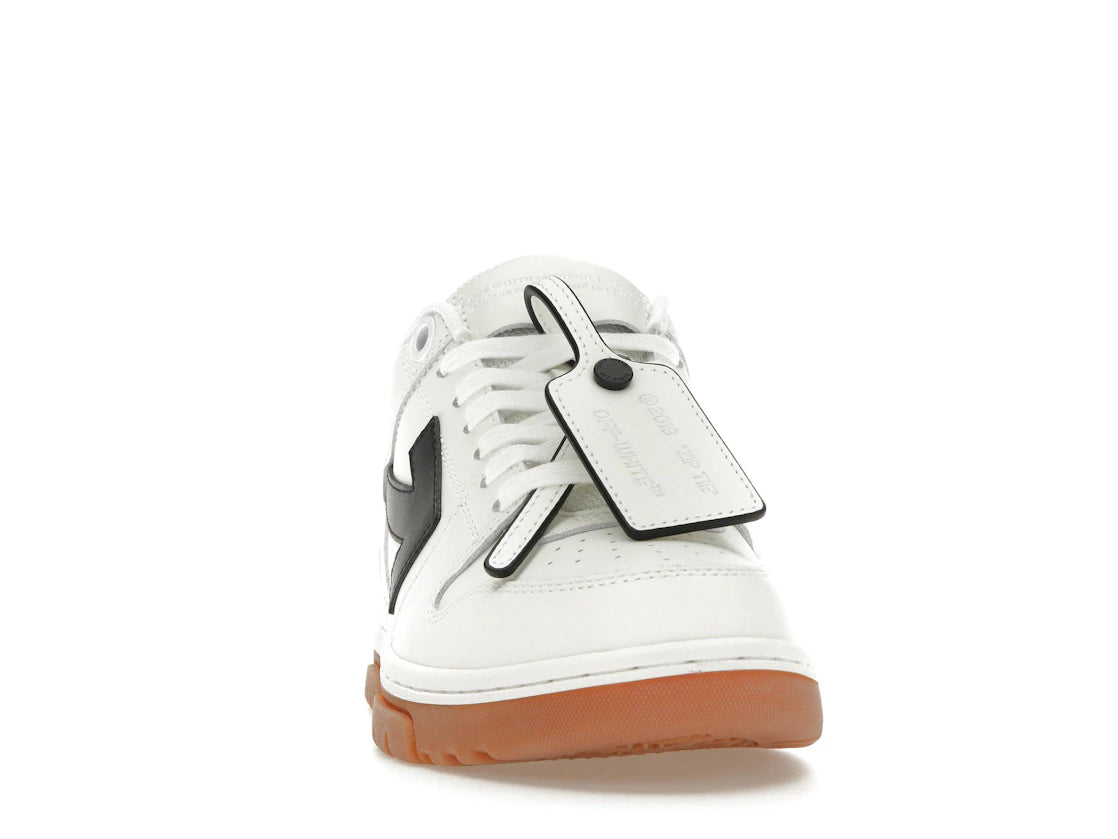 OFF-WHITE Out Of Office OOO Low Tops Weiß Schwarz Gummi - vue secondaire A
