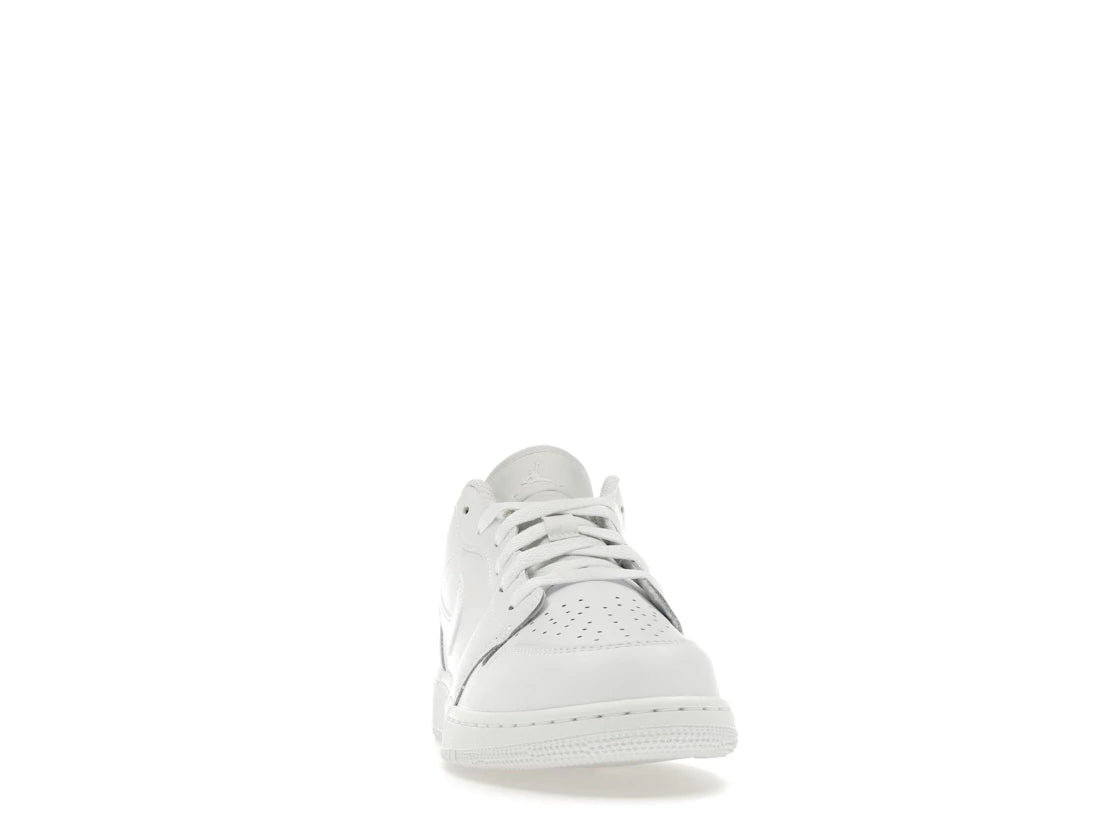 Jordan 1 Low Triple White (2023) (GS) - vue secondaire A