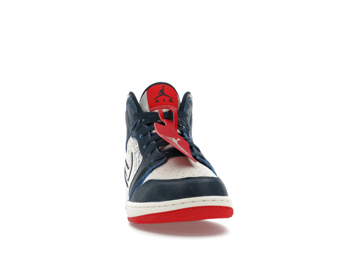 Jordan 1 Mid SE Take Flight Gold Swoosh (GS) - vue secondaire A
