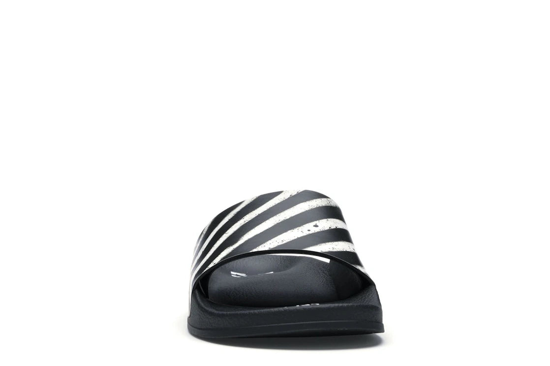 OFF-WHITE Spray Stripes Slider Schwarz Weiß FW19 - vue secondaire A