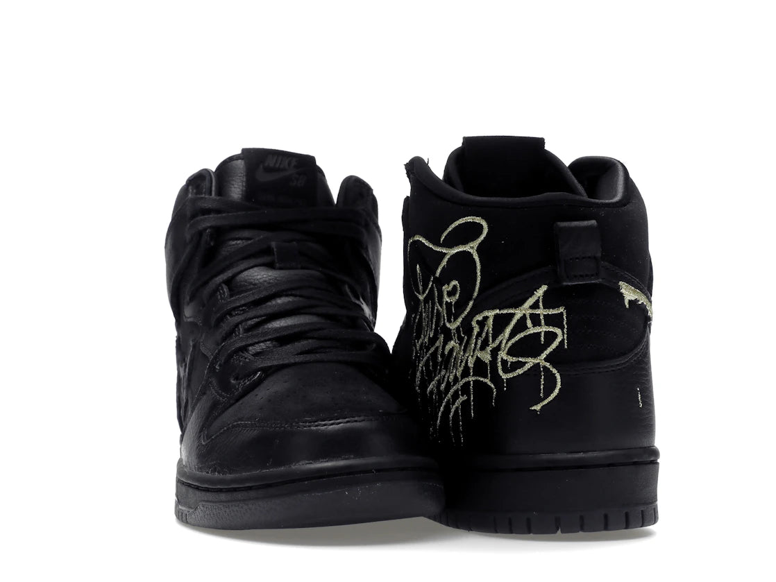 Nike SB Dunk High FAUST Black Gold - vue secondaire A