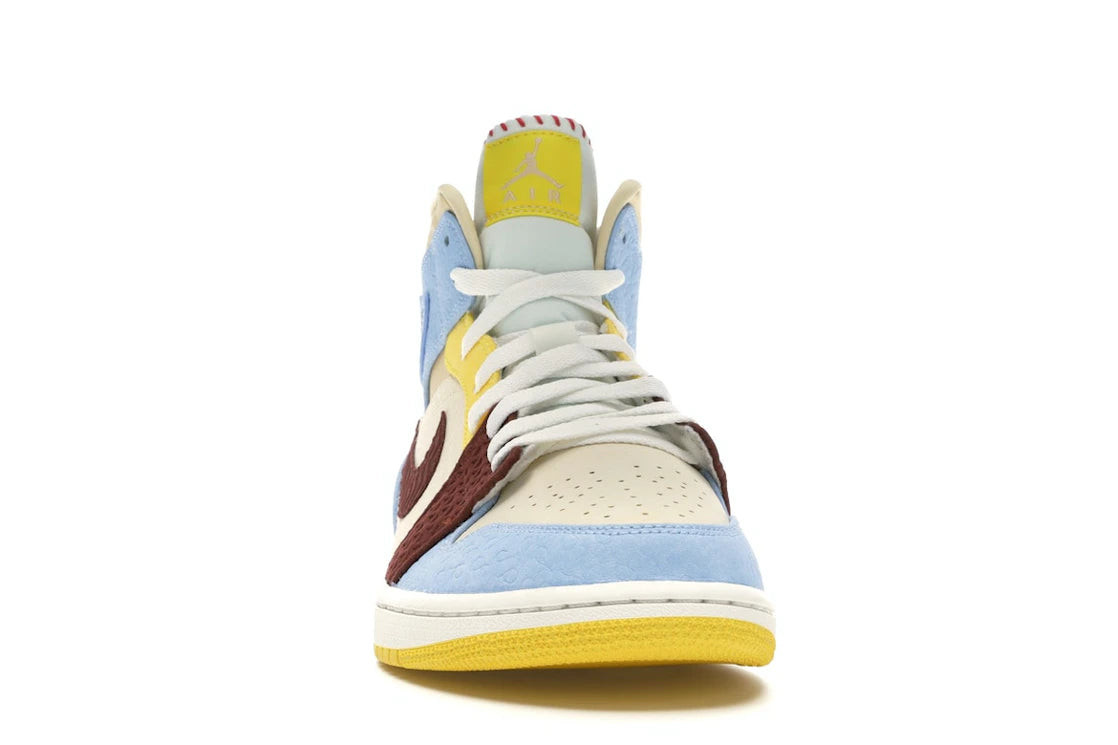 Jordan 1 Mid SE Fearless Maison Chateau Rouge - vue secondaire A