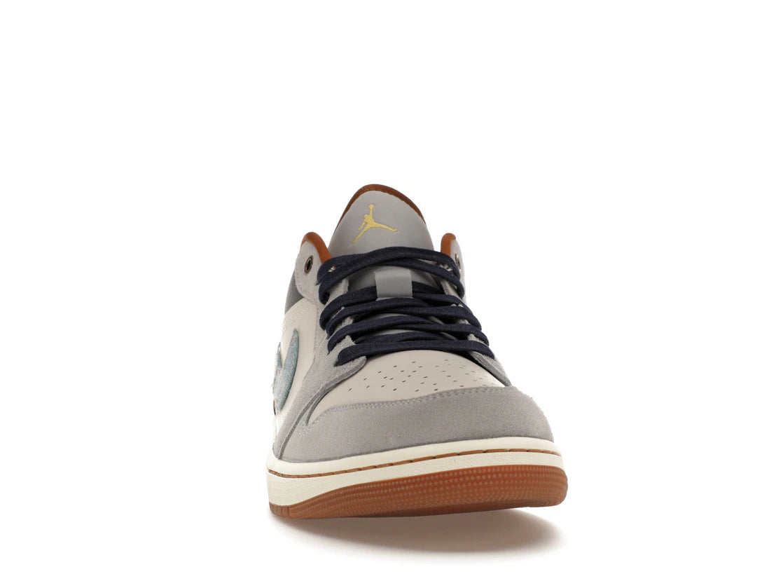 Jordan 1 Low SE Phantom Repaired Denim Swoosh - vue secondaire A