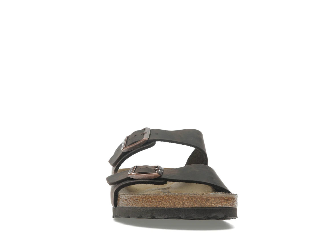 Birkenstock Arizona geöltes Leder Habana - vue secondaire A