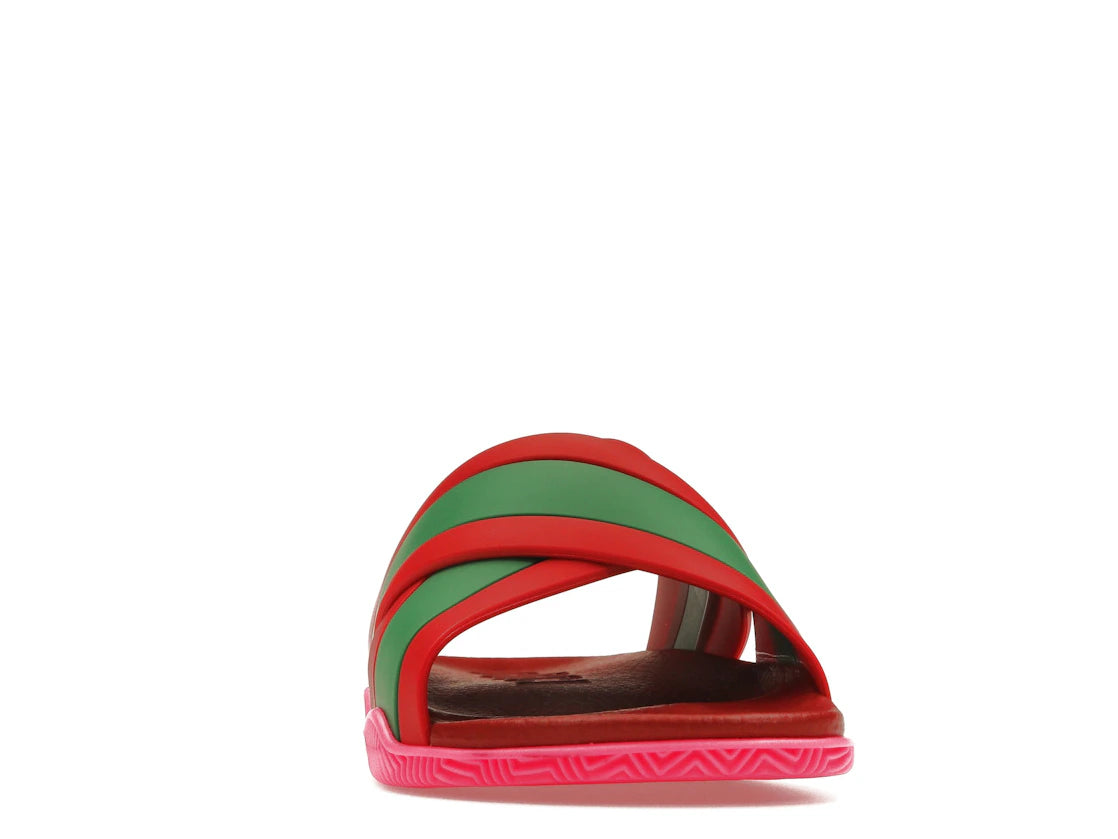 Gucci Web Slide Pink Rubber (Women's) - vue secondaire A