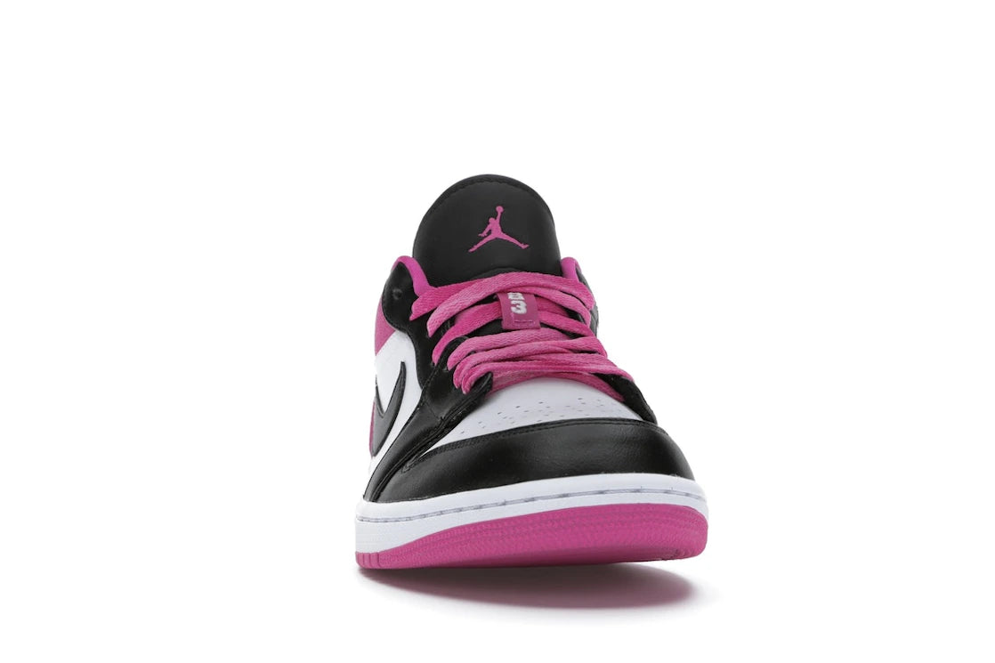Jordan 1 Low Black Active Fuchsia - vue secondaire A