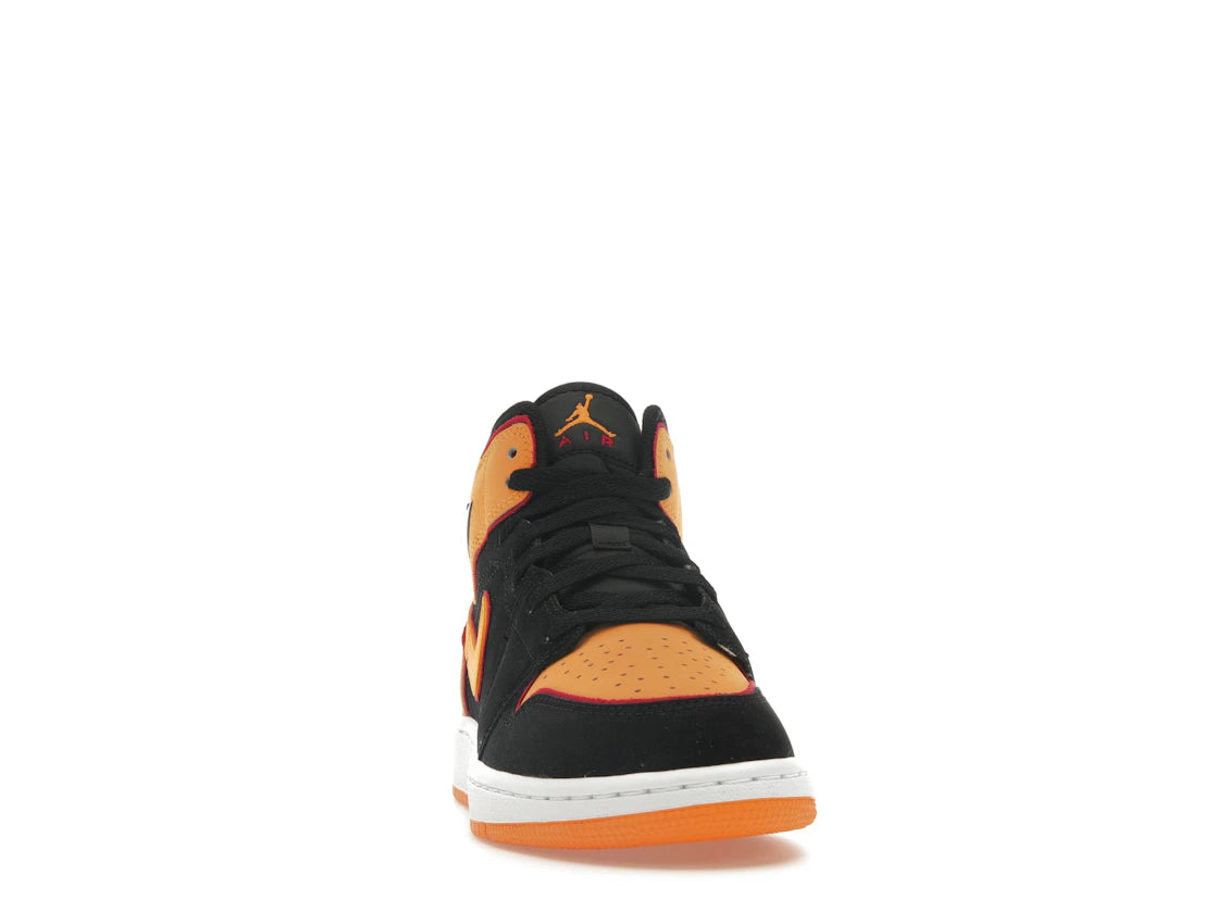 Jordan 1 Mid SE Black Vivid Orange (GS) - vue secondaire A