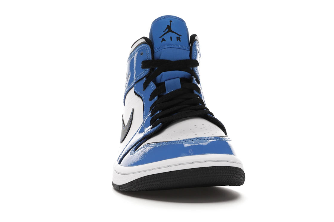 Jordan 1 Mid Signal Blue - vue secondaire A